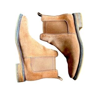 Clarks Clarkdale Arlo dark tan suede chelsea boots